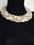Agera Cream and Gold Braided Statement Necklace