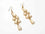 Belinda Gold With White Earrings