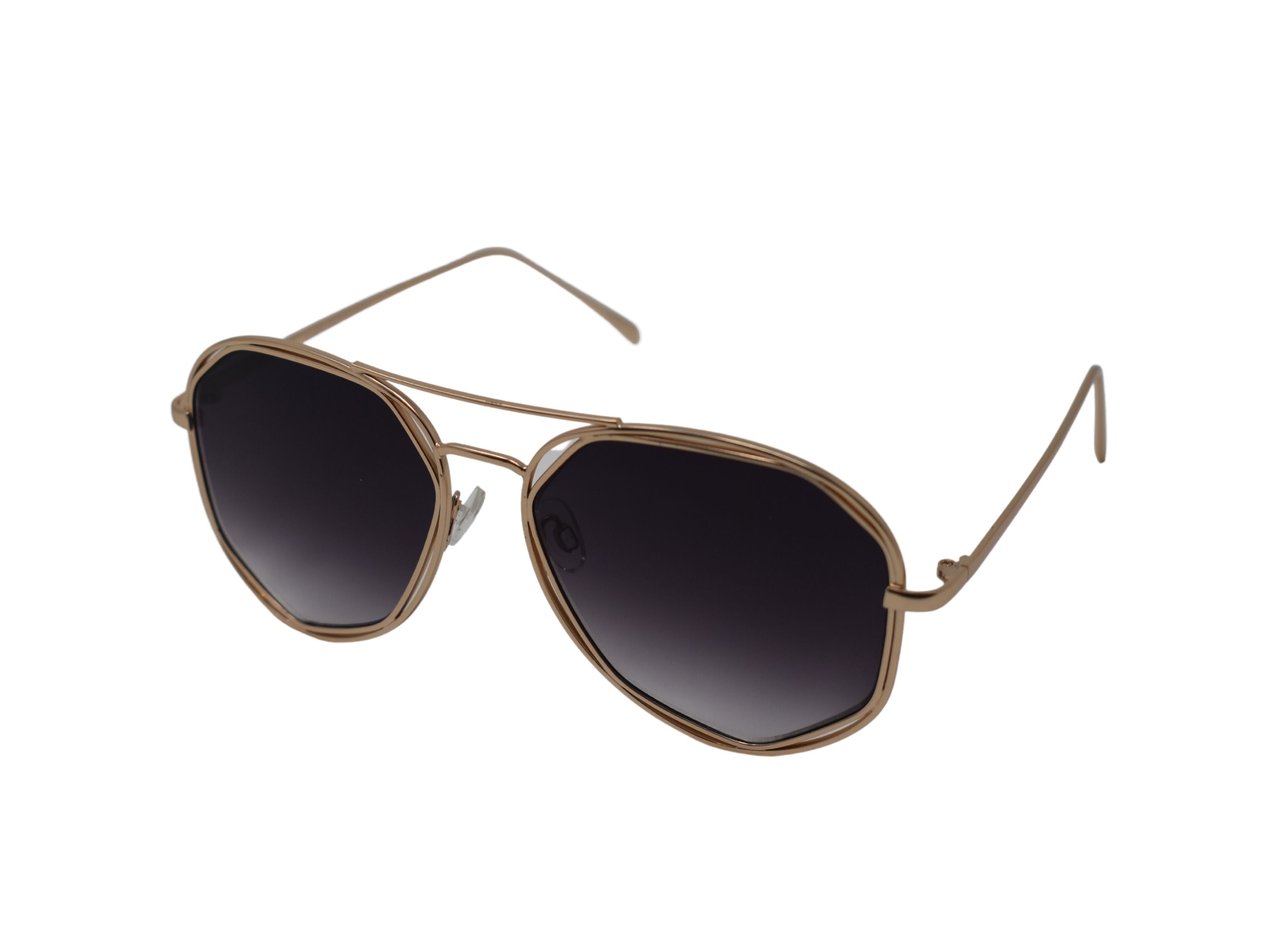 Dare to be bold in our Bergenia Geometric Aviator style Sunglasses.