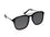 Breita Black Aviator Sunglasses Mirrored Lens