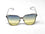 Camellia Green Lens Sunglasses Silver