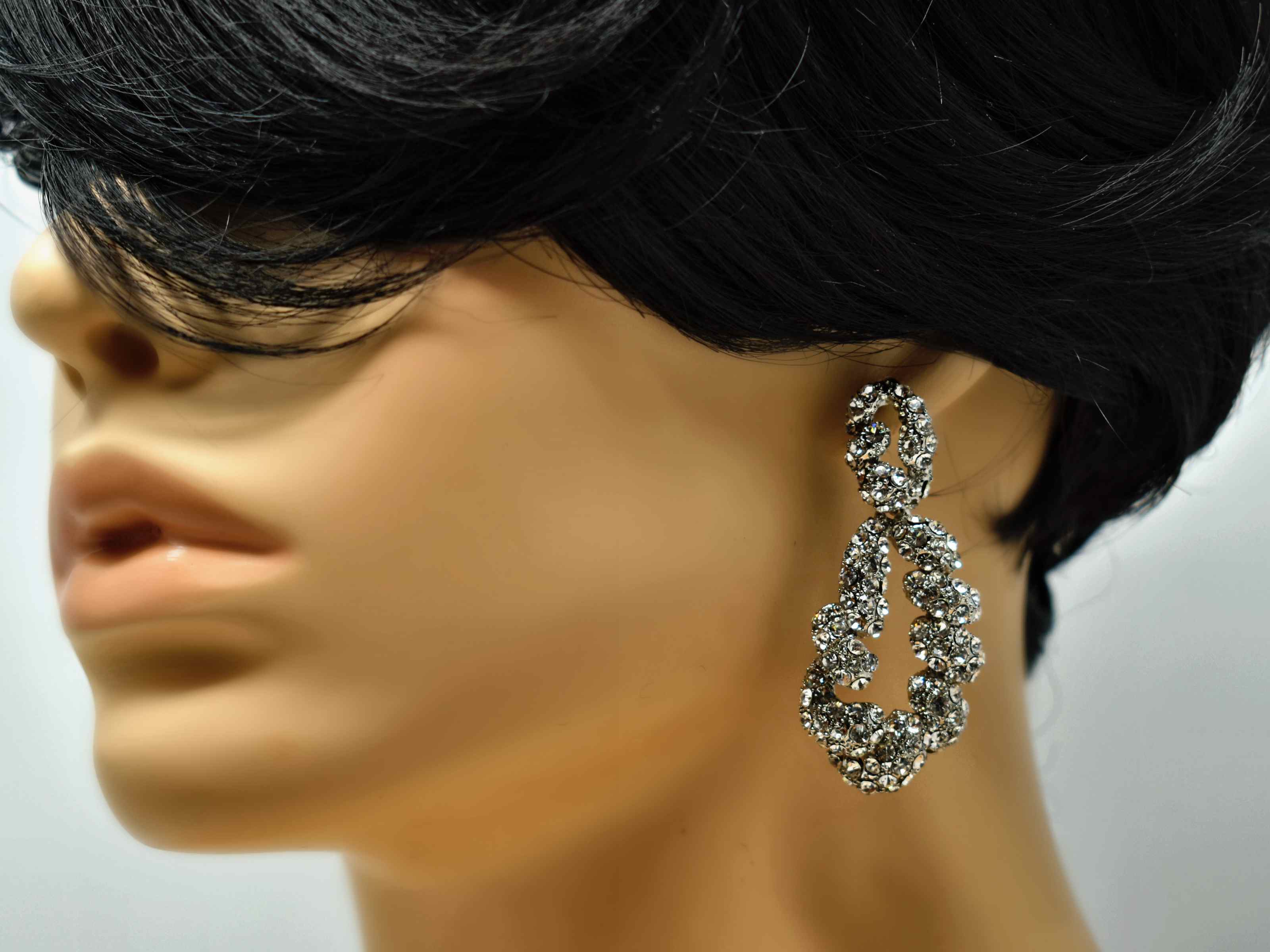 Gladiolus Silver Statement Earrings