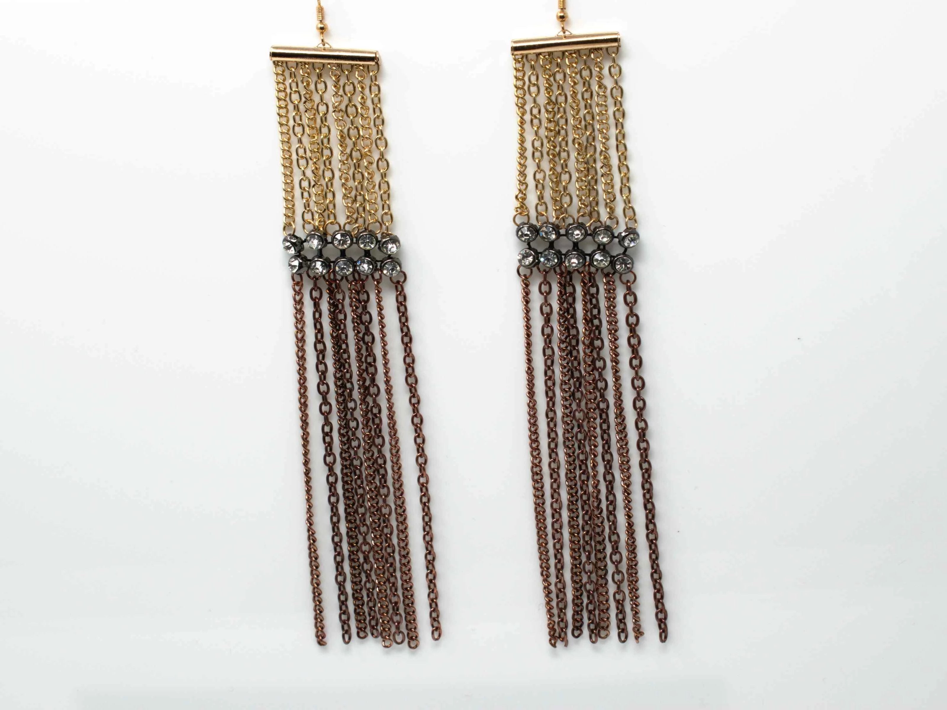 Marcia Gold and Copper Drop Earrings