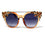 Pansy Gold Trim Brown Gem Sunglasses Brown