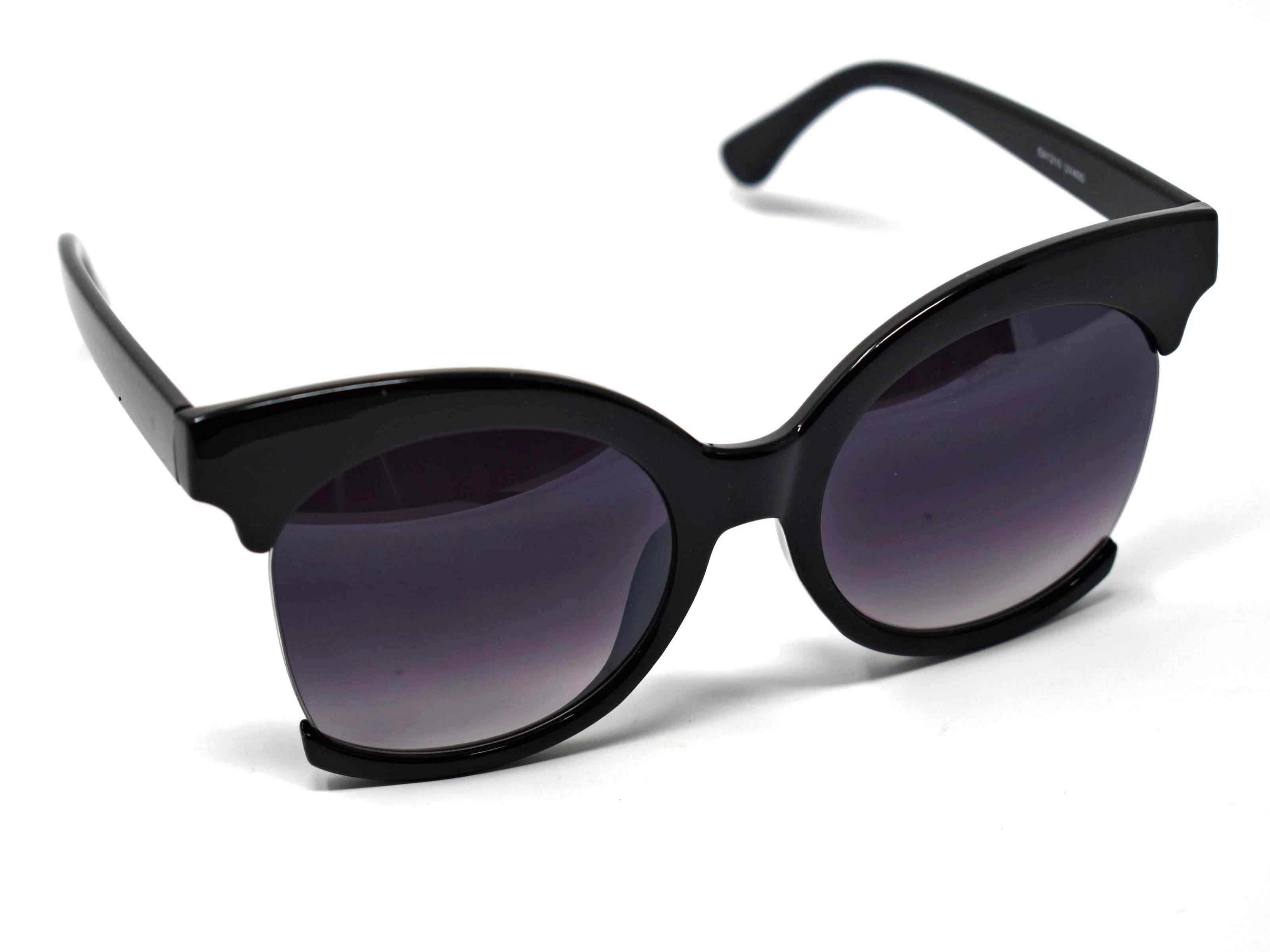Be bold in our cutting edge primrose black cut out frames with a black lens. 