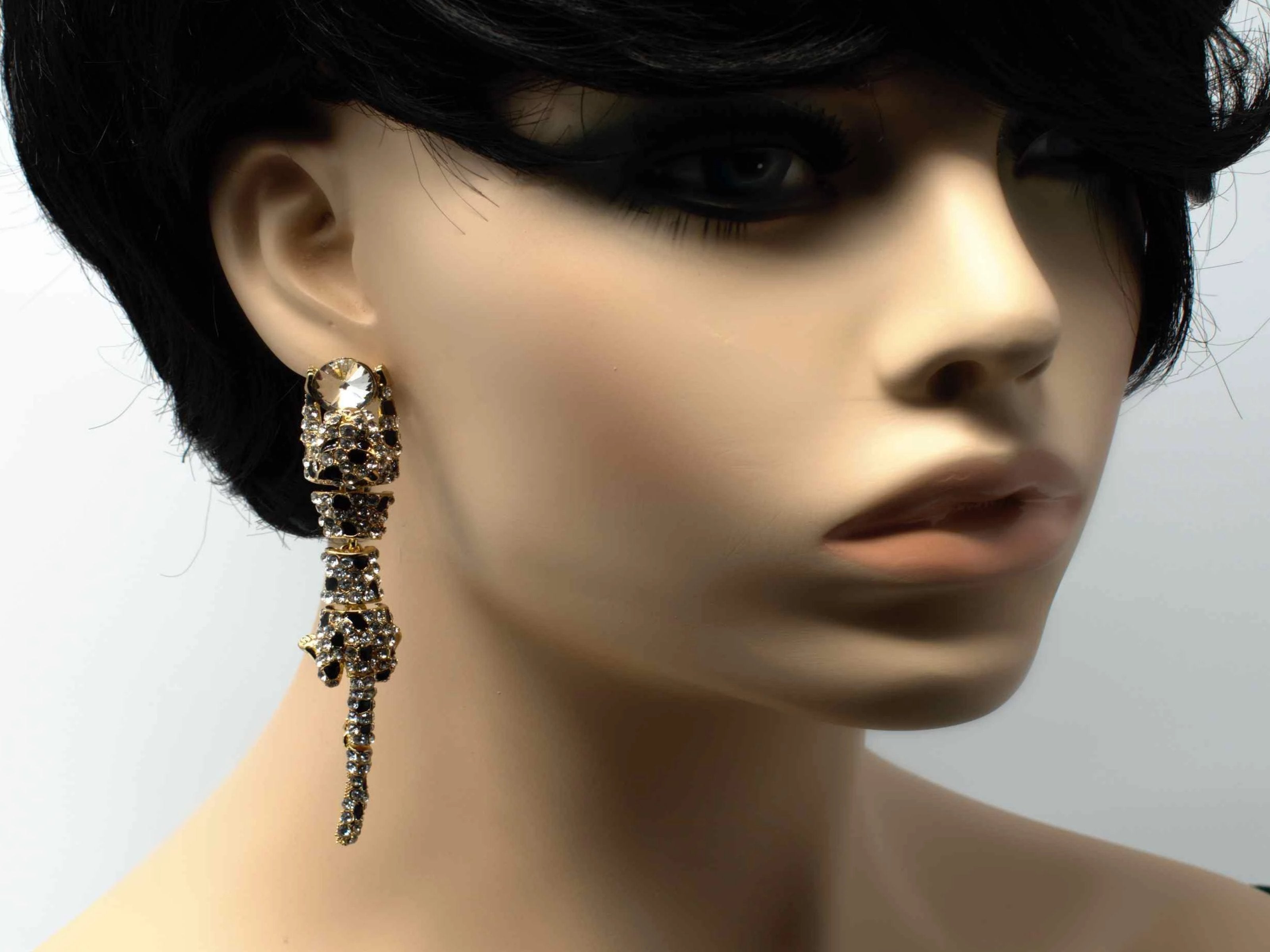 Priscilla Gold Panther Earrings