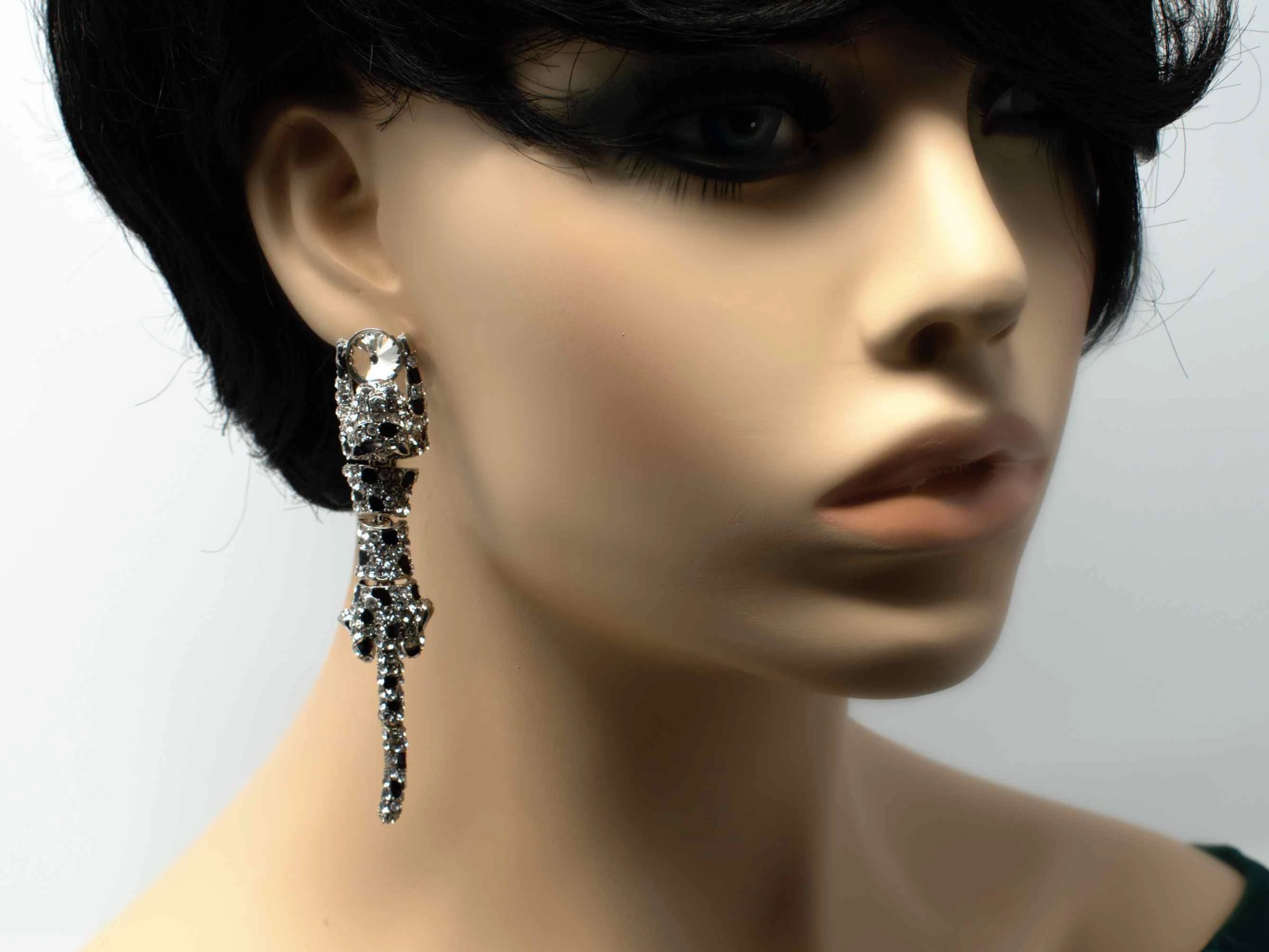Priscilla Silver Panther Earrings