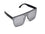 Rosa Silver Mirrored Lens Sunglasses Matte Black