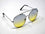 Vervain Gray and Green Lens Sunglasses Silver